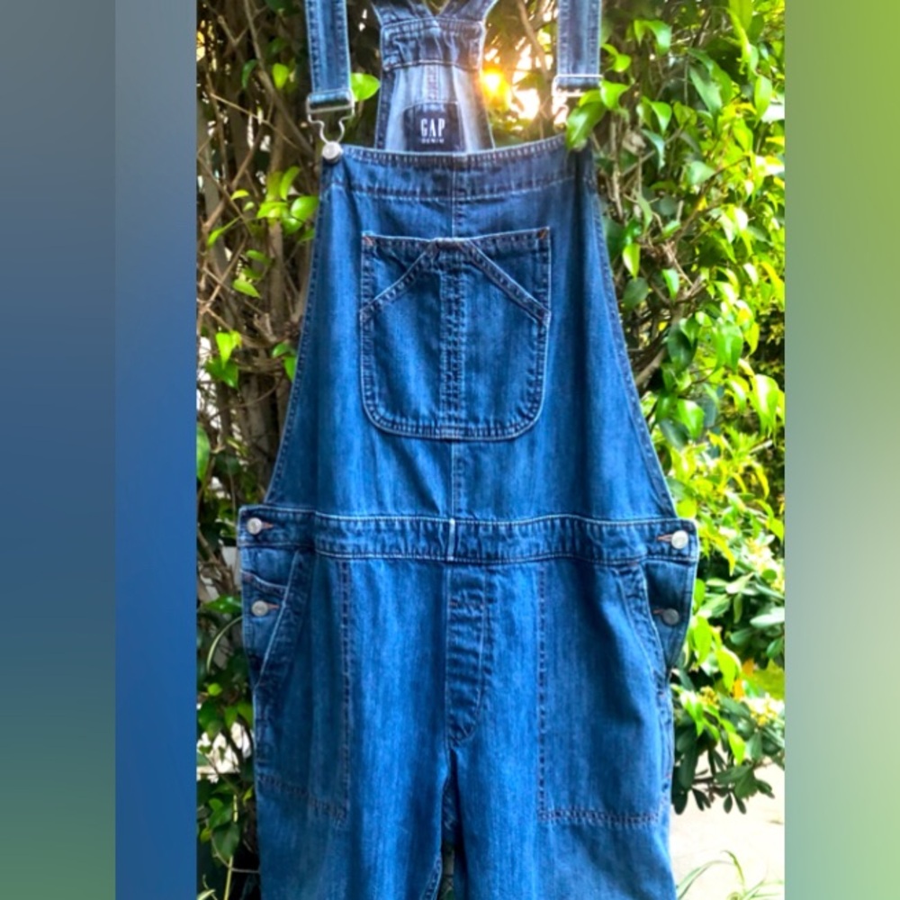 🎉 GAP XL BLUE DENIM OVERALLS! ❤️
